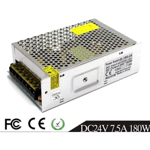Best Price DC24V Power Supply 7.5A 180W Driver Transformer 110V 220V AC-DC 24V Power Adapter for CNC Machine DIY LED Light CCTV