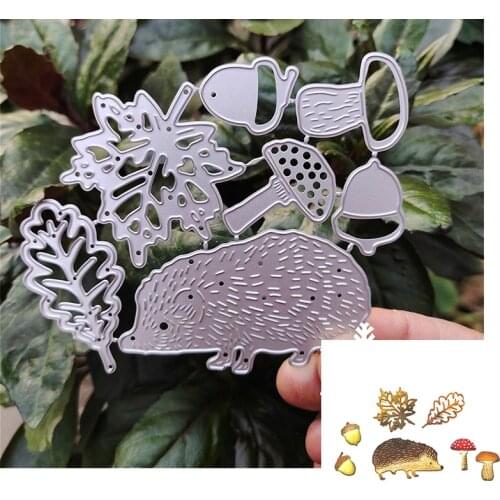 Suitable for Christmas metal cutting die and DIY scrapbook greeting card album making 3D creative animal hedgehog 2020 NEW