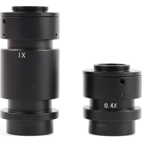 Zoom C mount Adapter Lens 0.4X 1X Industry Mono Lens For 0.7X-5X Continuously Variable Adjustable Magnification 200X 500X Lens