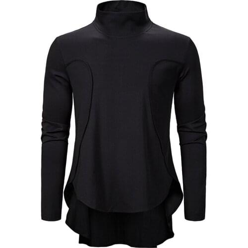 Mens Irregular Hem Turtleneck Sweater 2020 Autumn New Long Sleeve Casual Sweatshirt Men Hip Hop Hipster Streetwear Clothing xxl