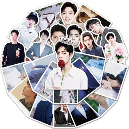 50Pcs X9 Youth Group Xiao Zhan Doodle Stickers Luggage Suitcase Skateboard Car Laptop DIY Decorative Waterproof Star Sticker