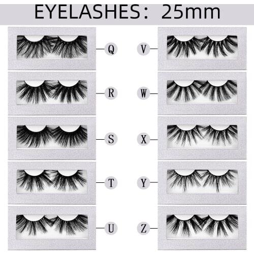NEW Wholesale Eyelashes 100Pair 16-25 mm Super Fluffy Mink Wispy With Box Dramatic Volume Messy Long 25mm 3d Mink False Lashes
