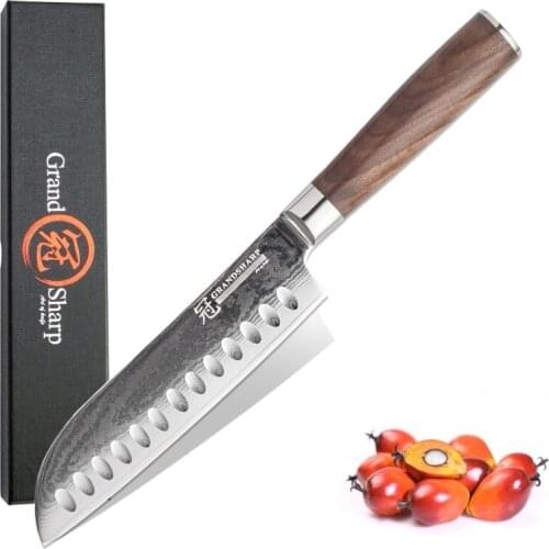 GRANDSHARP Damascus Steel Knife 67 Layers Japanese Damascus Steel Japanese Damascus Kitchen Knife Santoku Sushi Sashimi Chef NEW