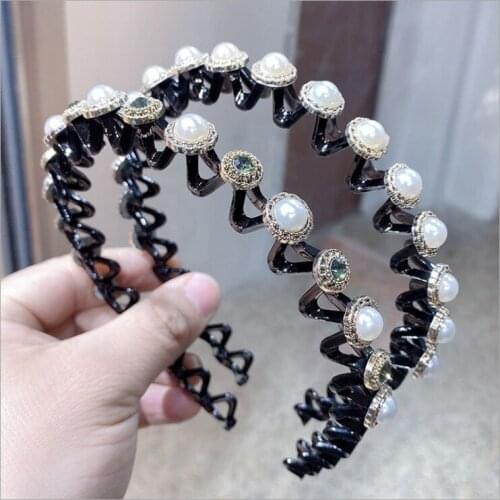 Pearl hairbands 2021 new face wash headband women