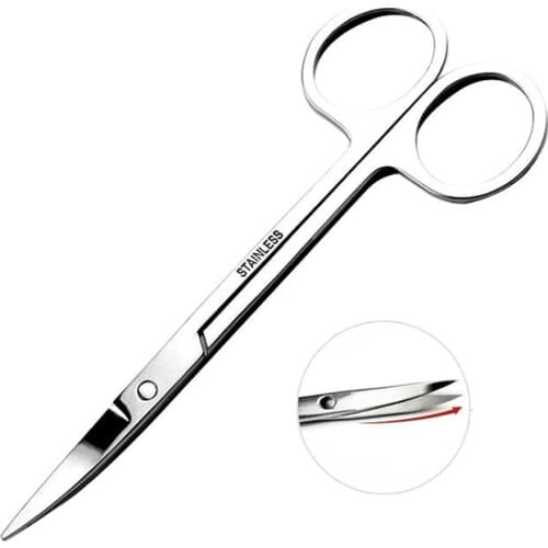 Wholesale Excellent Stainless Steel Eyebrow Scissors Neutral Packing Makeup Eyebrow Tweezer scissors 1000pcs/lot free shipping