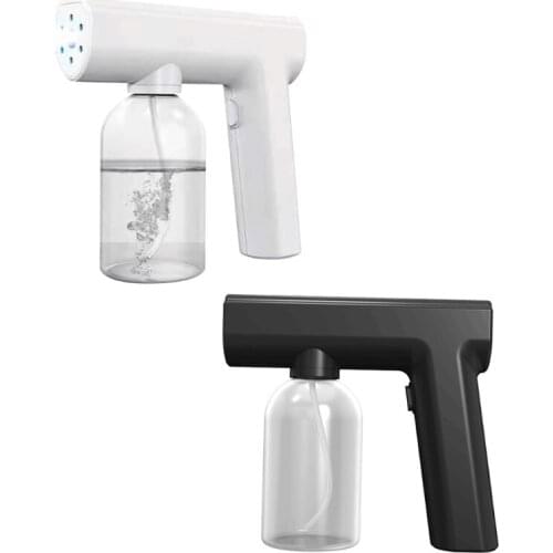 Portable Disinfectant Fogger Machine Rechargeable Nano Atomizer Sprayer Blue Light Electric Sanitizer Spray Gun for Home