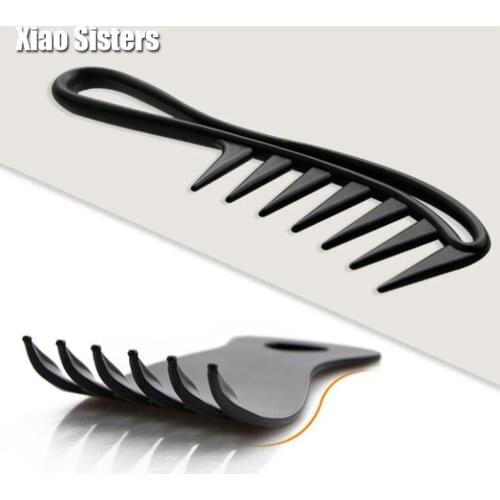 Handle Grip Large Tooth Detangling Curly Hair Comb Back Head Styling Beard Oil Comb Men Hairdressing Wide Tooth Comb Set Gift