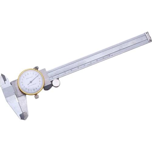 High Quality Dial Caliper Yellow/White Circle 0-150mm 0.02mm Precision Vernier Calipers Durable Metal Measuring Tool 1pcs