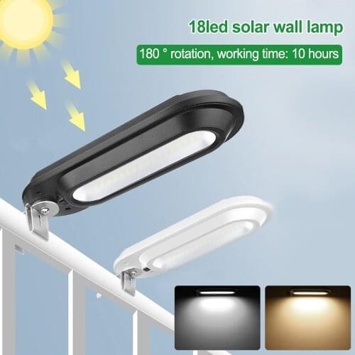 500LM 18 LED Solar Wall Light PIR Motion Sensor Lighting Outdoor Garden Yard Waterproof Rotate Pole Bracket Wall Lamp Newest