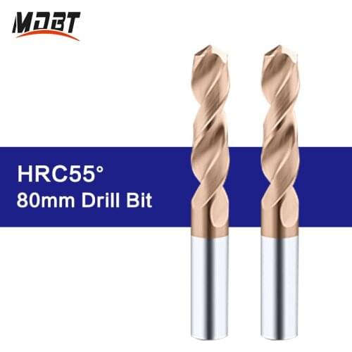 HRC55 Solid Carbide Drill Bits 2mm-10mmx80mm Tungsten Steel Drill Bit For Hard Alloy Stainless Tools