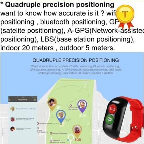 2018 Top sales GPS watch for old men women Manufacturer In China Fall Down reminder SOS Calling Elderly health GPS smart band