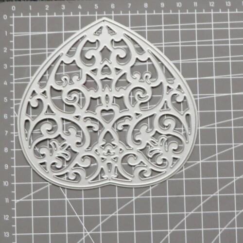 Heart Frame Lace Background New Metal Cutting Dies Scrapbook Embossing Paper Craft Album Card Punch Knife Stencil