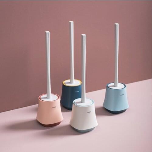 Bathroom Floor Type Long Handle Toilet Brush with Drain Holder Household Standing Toilet Cleaning Tools Universal WC Accessories