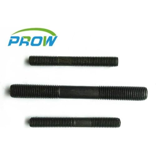 Carbon steel screws double head screw rods studs teeth bolts 3/8-16 1/2-12 5/8-11 3" - 10" 3 4 5 6 7 8 9 10 12 inch headed nut
