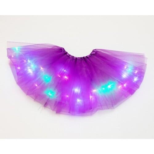 Kids and adult women Tutu Skirt Glitter Clothes Pettiskirt Princess ball gown Tulle Dancewear led Light Ballet Party miniskirt