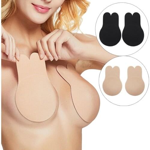 Nipple Cover Woman Sexy Rabbit Ear Underwear Comfortable Seamless Invisible Bra Silicone Self-Adhesive Sticky Bra Strapless
