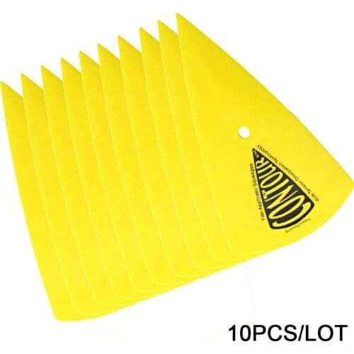 10pcs Contour Yellow Installation Squeegee Vinyl Tinting Scraper 10A13
