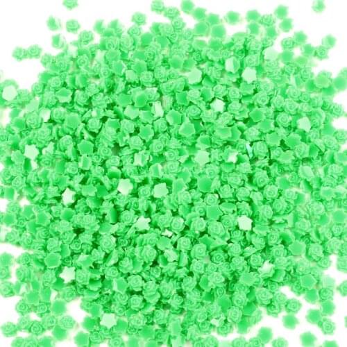 1000Pcs Green Resin Flower Bling Decoration Crafts Flatback Cabochon Embellishments For Scrapbooking Beads Diy Accessories