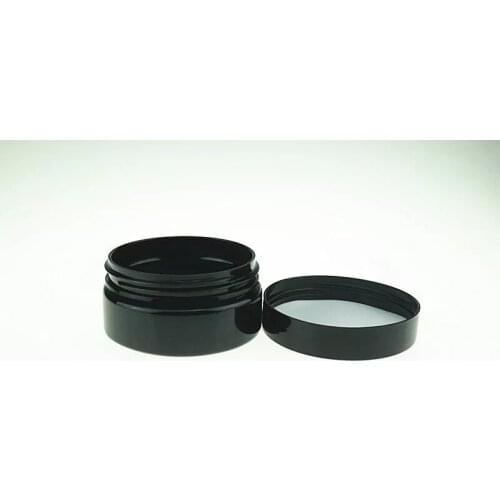 5ML Cosmetic Sample Empty Jar Plastic Round Pot Black Screw Cap Lid, , for Make Up, Eye Shadow, Nails, Powder, Paint lin4562