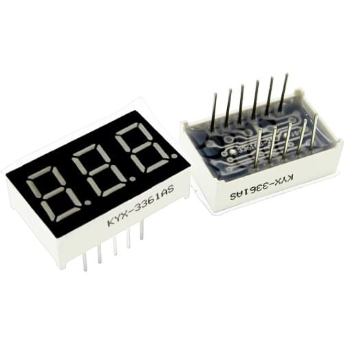 5pcs 3 bit 3bit Digital Tube Common Anode Positive Digital Tube 0.36" 0.56" 0.36in 0.56in. Red/Green LED Display 7 Segment Digit