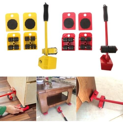 5Pcs Furniture Transport Roller Set Removal Lifting Moving Tool Heavy Move House