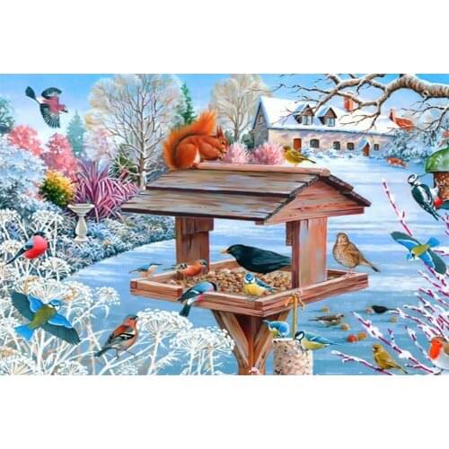 Diamond Embroidery Icon DIY Diamond Painting Snow bird Full Square Diamond Mosaic Wall stickers Decoration Paintings gift FZ746