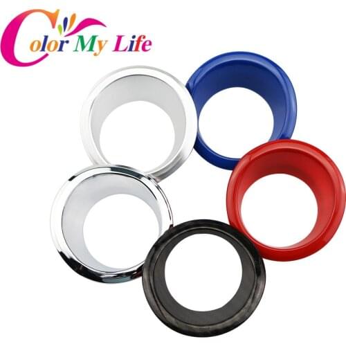 Carmilla Car Chrome Ignition Switch Key Decoration Ring Circle Trim for Jeep Compass 2th 2017 2018 Renegade 2015 - 2018 Stickers