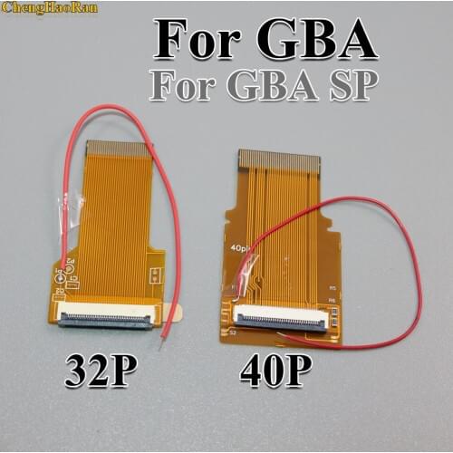 ChengHaoRan 2pcs 32P 40P For GameBoy Advance GBA Ribbon Cable 32pin 40 Pin AGS 101 Backlit Adapter Screen Mod W/ Cable