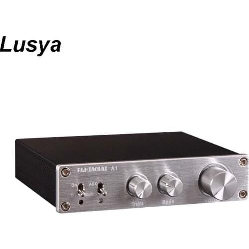 TPA3116D2 A1 Bluetooth 5.0 Bass Tone HiFi Digital Stereo Power Amplifier High Power 100W+100W 2.0 Channel DC 19V T0815