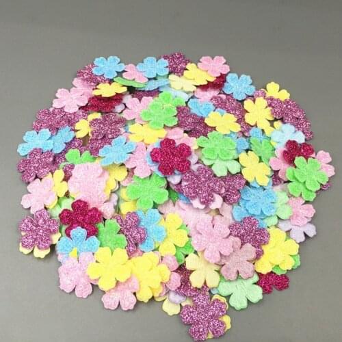 DIY 400pcs Sequins small butterfly Felt Appliques Mixed Colors Cardmaking Crafts 24mm