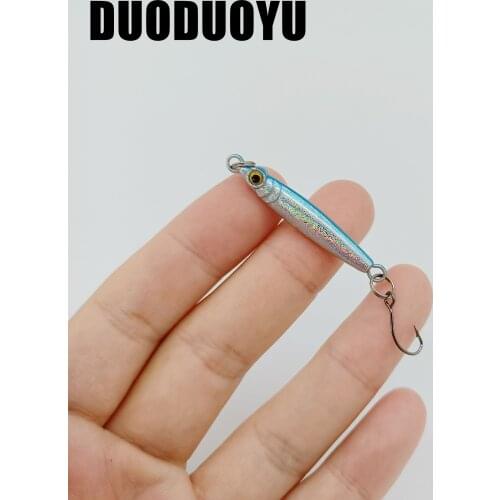 DUODUOYU 5PCS/LOT Metal Jig Spoon Fishing Lure 3g/5g Mini Fish Small Fish With Single Hook Sea Bass Fishing Lure Pesca