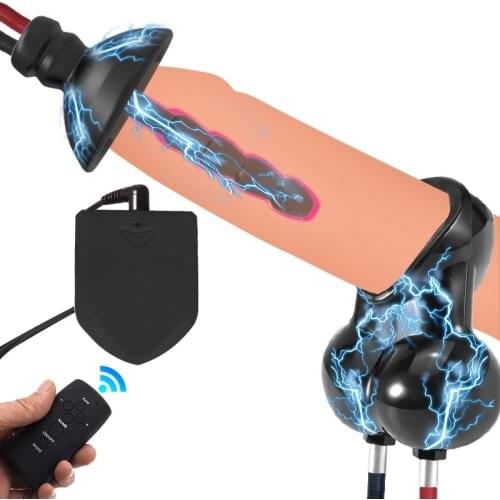 Electric Cock Ring Bdsm Electro Sex Toys Urethra Dilator Penis Plug 8mm Electroshock Cockring Ball Stretcher Male Chastity Cage