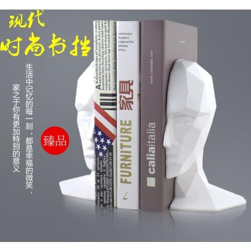 EUROPE CREATIVE RESIN HEAD HUMAN FACE STATUE HOME DECOR CRAFTS ROOM DECORATION OBJECTS STUDY ROOM OFFICE FIGURINE BOOKEND GIFTS