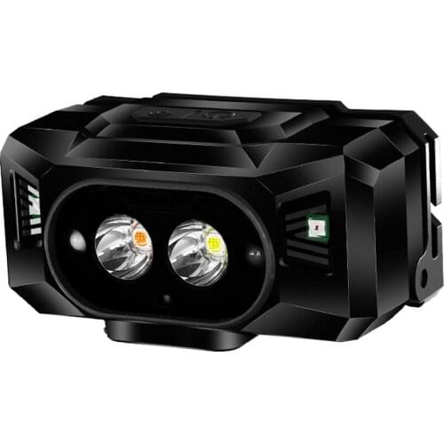 Headlamp Camping Equipment Headlight USB Port Charging Flashlight Use 1800mAh Battery Headlights Night Fishing Torch Work Light