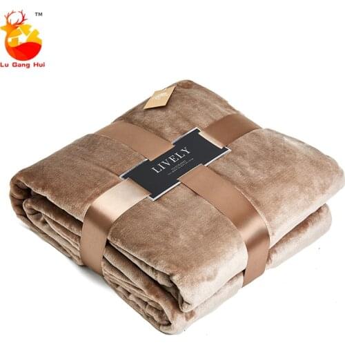 Modern Pure Color Simple Style Flannel Blanket Sofa Nap Blanket Coral Fleece Air Conditioning Blanket Leisure Blanket