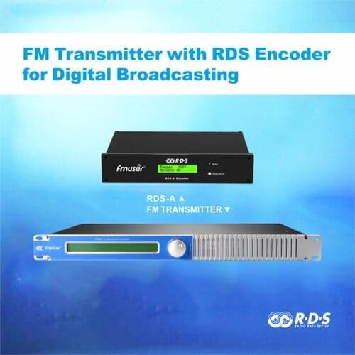 FMUSER 150W FM Transmitter with RDS Encoderwith DP100 Dipole Antenna and Cable Complete Kit