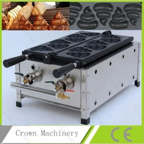 Gas Commercial Excrement shape Waffle machine