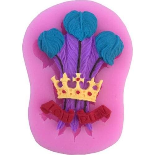 DIY Leaves&Feathers&Crown Savage crown 3D for Cake Decoration Liquid Silicone Tools Pastry mould Pudding Ice Cube Soap Molds