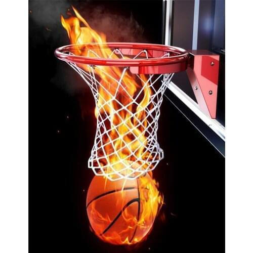 Full Square/ Round Diamond Painting Cross Stitch Flame basketball 5D DIY Diamond Embroidery Pictures of Rhinestones Decor TY665
