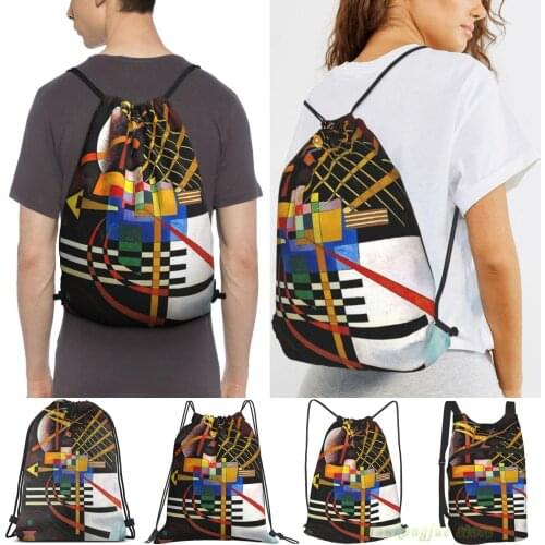 Kandinsky - Above And Left Men Outdoor Travel Gym Bag Waterproof Drawstring Backpack Women Fitness Swimming Bag
