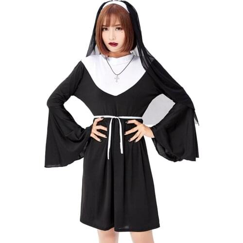 Halloween carnival adult Christian costume Virgin Mary religious nun fancy dress costume