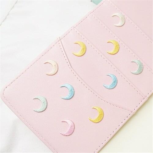 Maxsin 6 Pcs/lot High Quality Embroidered little colorful moon Patch for Clothes Dress Jacket Iron On Garment Appliques DIY