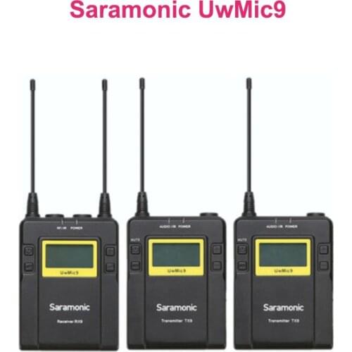 Saramonic UwMic9 Wireless Microphone UHF Wireless Lavalier Microphone Video MIC for DSLR Canon Nikon Sony Camera Recording