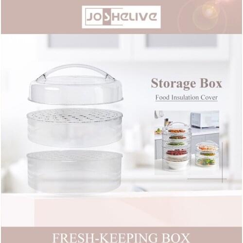 Food Heat Preservation Multilayer Stackable Dust Cover Fly Proof Fresh Keeping Box Leftovers Storage Box Household Kitchen