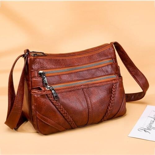 Fashion Women Soft Leather Vintage Designers Luxury Handbags Women Shoulder Bags Female Small Crossbody Messenger Bags