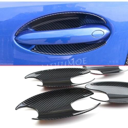Carbon Fiber Exterior Door Handle Bowl Cup Surrounds Cover Trims For BMW 3-Series G20 Sedan G21 Wagon 2019 2020