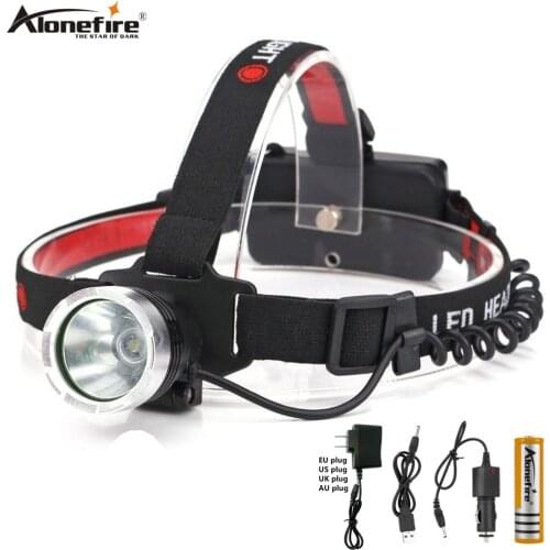 AloneFire HP76 2000LM LED T6 Headlamp Headlight Head Lamp lighting Light Flashlight Torch Lantern Fishing+18650 battery+charger
