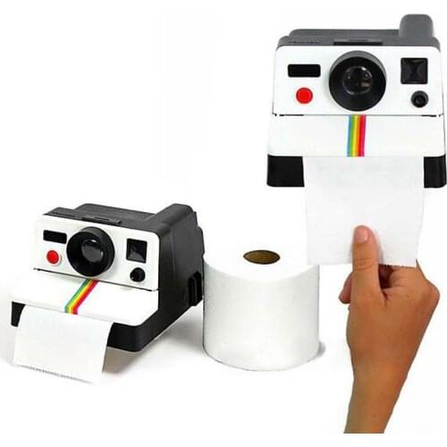 New WC Tissue Box Creative Retro Polaroid Camera Shape Inspired Tissue Boxes Toilet Roll Paper Holder Box Bathroom Retro Decor
