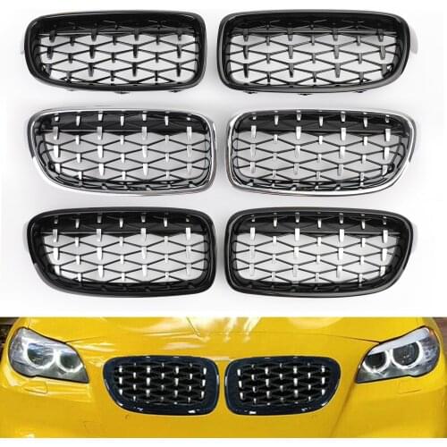 Topteng 1 Pair Front Kidney Grille Grills for BMW F30 328i 335i 2012-2016 Protector Front Grill Diamond Car Accessories