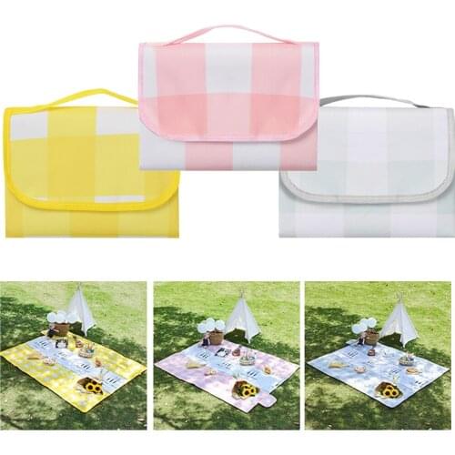 150*200cm Outdoor Picnic Mat Portable Foldable Outdoor Camping Mat Moistureproof Sleeping Hiking Travel Pad Plaid Beach Mat